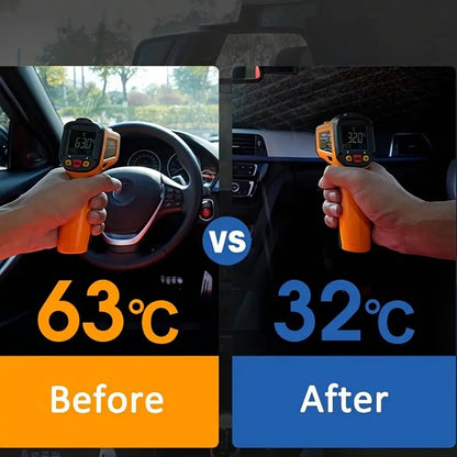 Reflective Car Sunshade 55x31in with Compact Storage Design