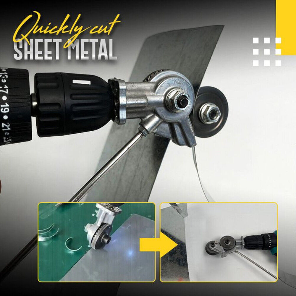 Precision Metal Cutter Attachment for Power Drills with Safety Shield