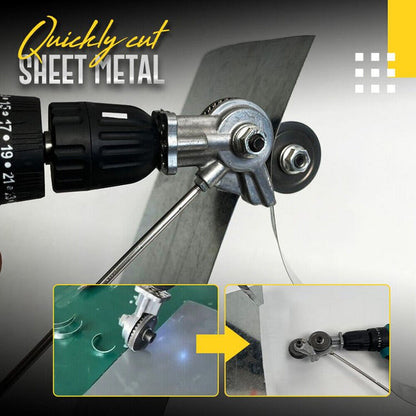 Precision Metal Cutter Attachment for Power Drills with Safety Shield