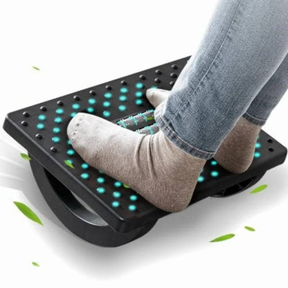 Ergonomic Footrest for Office Chair - Rocking Design with Massage Rollers