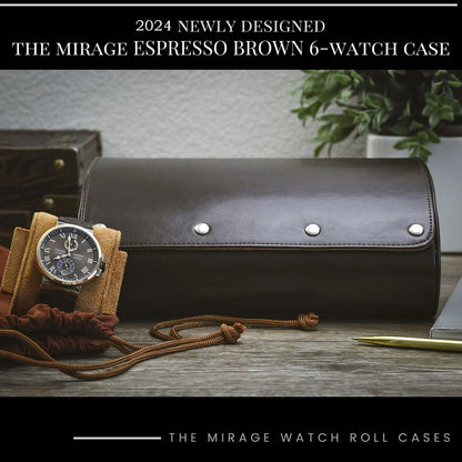 Watches Storage Roll for 3 or 6, Soft Suede Interior & PU Leather