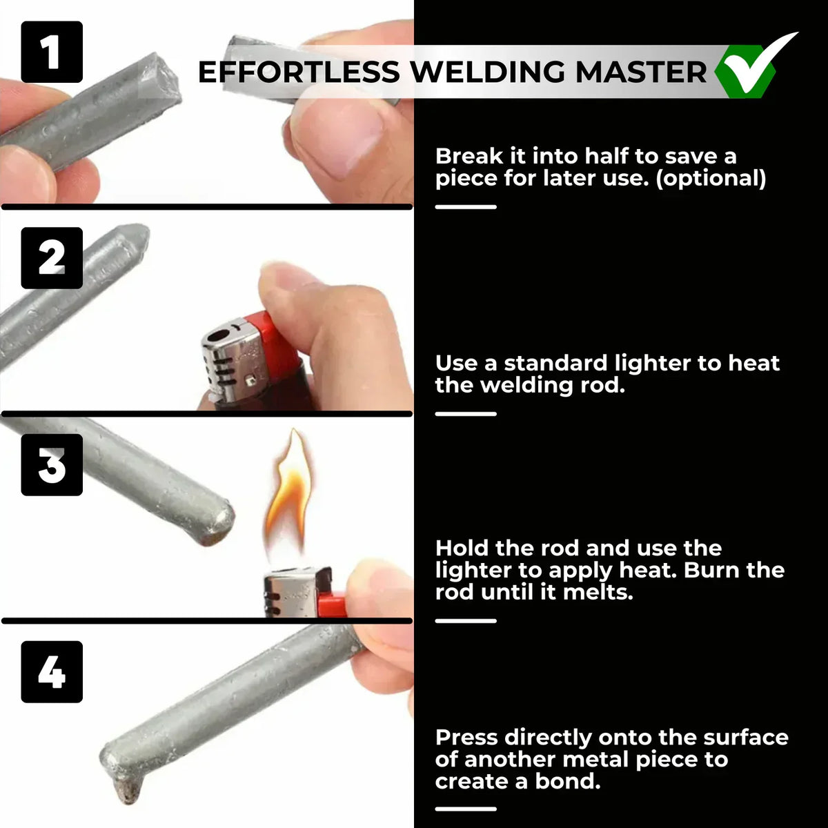 Versatile Low-Heat Metal Repair Rods – Compact Repair Kit