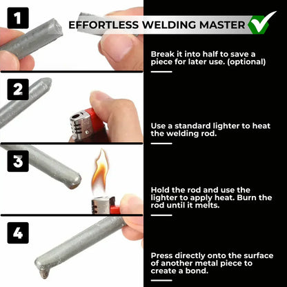 Versatile Low-Heat Metal Repair Rods – Compact Repair Kit