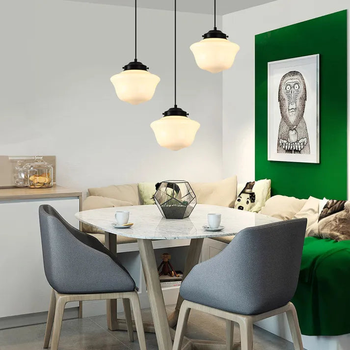 Geometric Pendant Light in Mid-Century Art Deco Style