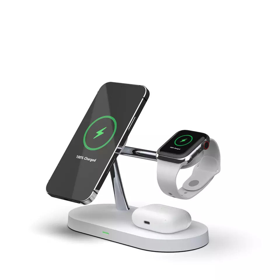 3-in-1 Charging Dock with MagSafe for Smartphones, Smartwatches, Earbuds