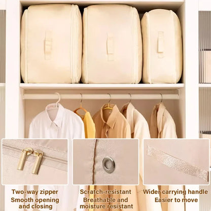Space-Saving Compression Bag with Zipper and Water-Resistant Fabric