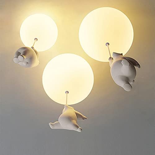 Cheerful Bear Balloon Ceiling Fixture for Children's Spaces