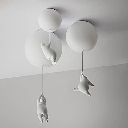 Cheerful Bear Balloon Ceiling Fixture for Children's Spaces