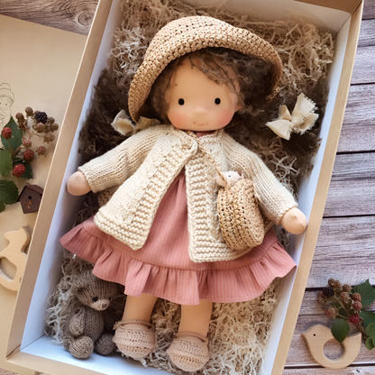 Cherished Companion Doll with Soft Cotton and Wool Fill
