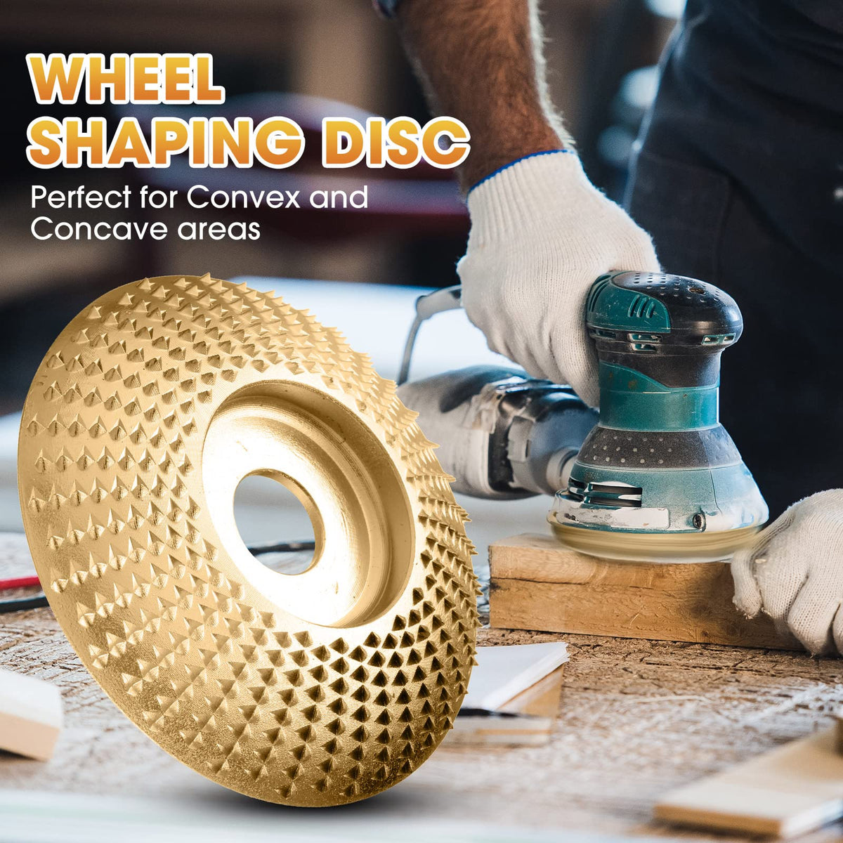 Versatile Wood Shaping Disc Set for Angle Grinders - 3 Profiles
