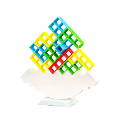 Magnetic Geometry Stacking Game with 24 Colorful Blocks