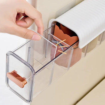 Adhesive Wall-Mounted Lingerie Storage Box with Clear Dustproof Window