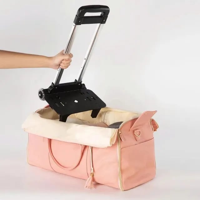 Smart Travel Carry-All with Garment Preservation and Rolling Mobility