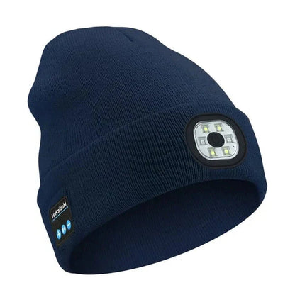 Smart Beanie with LED Light and Wireless Audio System