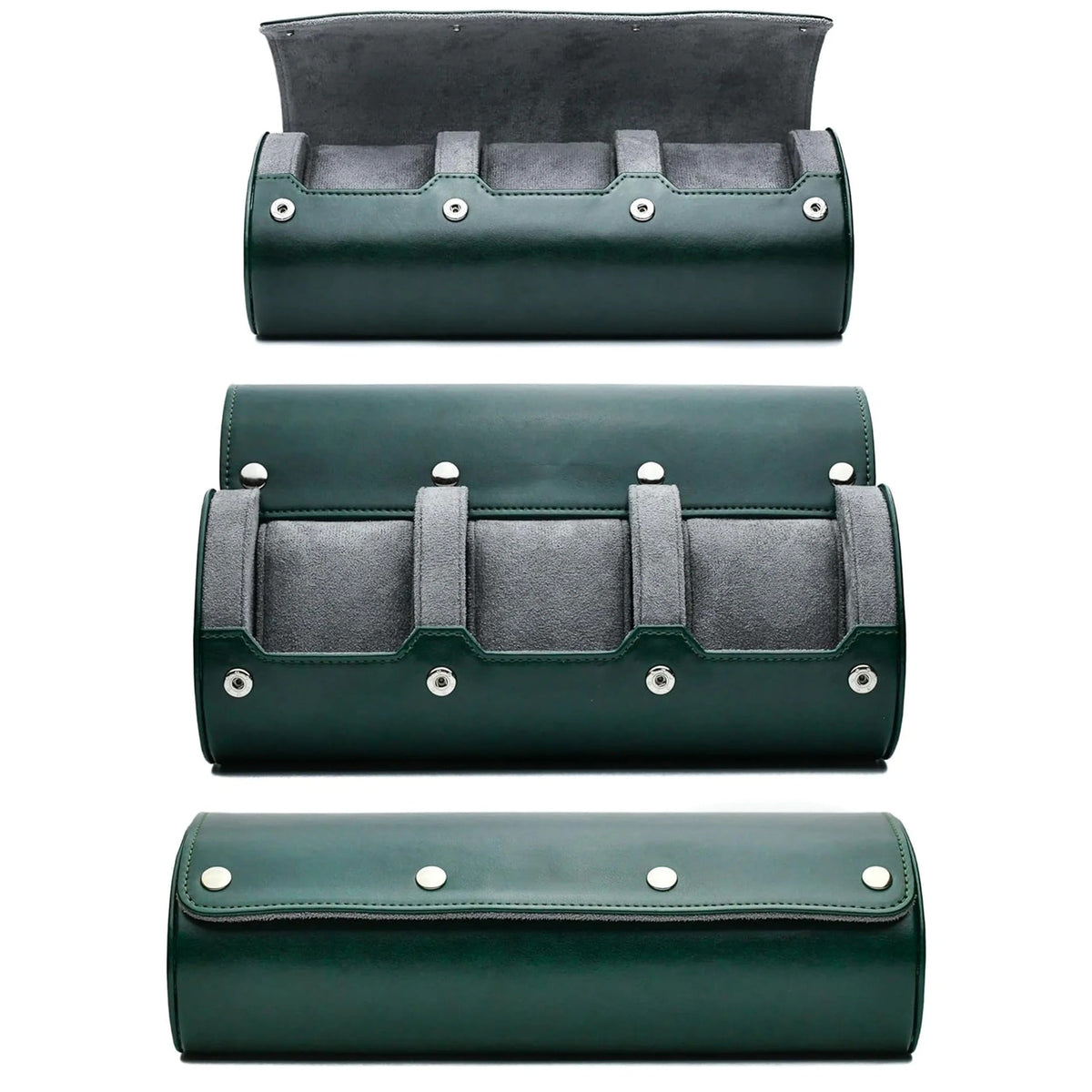 Watches Storage Roll for 3 or 6, Soft Suede Interior & PU Leather