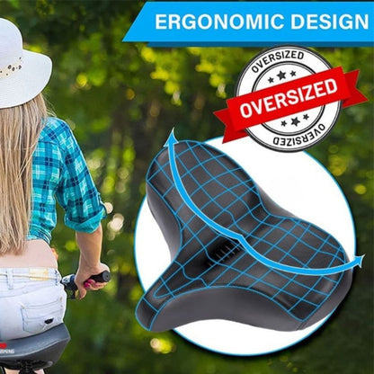 Extra Comfort Bike Seat with Dual Suspension and Cooling Design