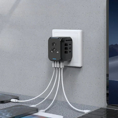 Global Travel Power Hub with USB Charging Ports