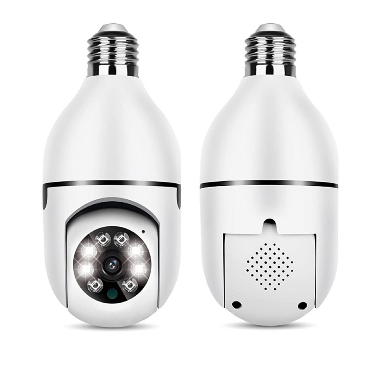 HD WiFi Security Camera Light Bulb with 355° Pan, Night Vision & Audio
