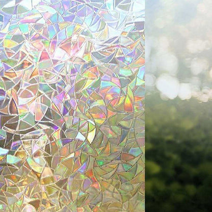 Prismatic Window Film for Sunlight and Privacy Protection