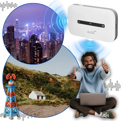 Travel-Ready WiFi Hub with 8-Hour Battery Life and Global Connectivity