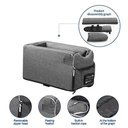 Secure Pet Travel Seat for Small Dogs and Cats