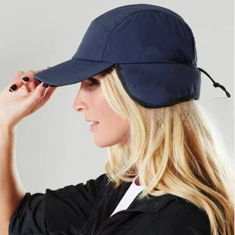 Fleece-Lined Water-Resistant Trapper Hat with Ear Flaps for Adults, 4 Colors