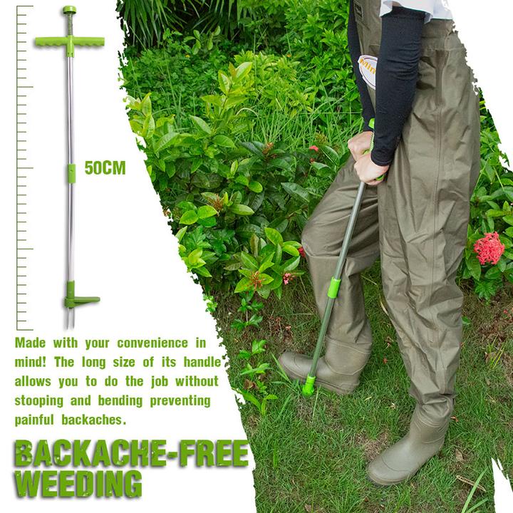 Ergonomic Weed Extractor with Steel Claw Mechanism, 50cm Handle