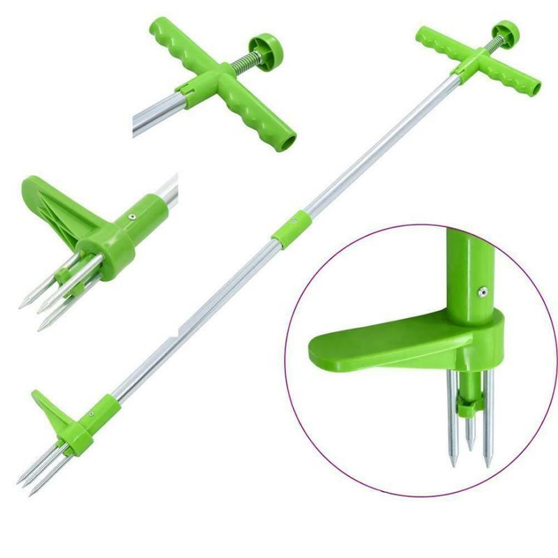 Ergonomic Weed Extractor with Steel Claw Mechanism, 50cm Handle