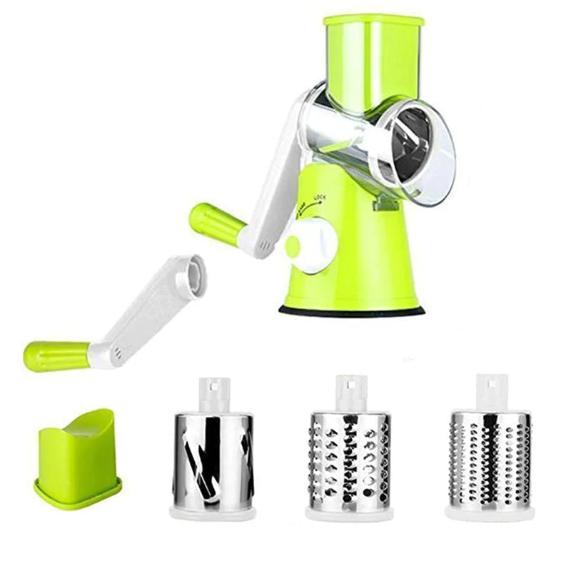 Effortless Vegetable Shredder with 3 Blades and Secure Base