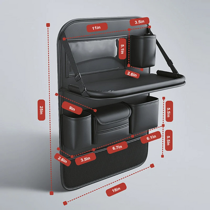 Ultimate Backseat Companion with Foldable Tray & Device Holder
