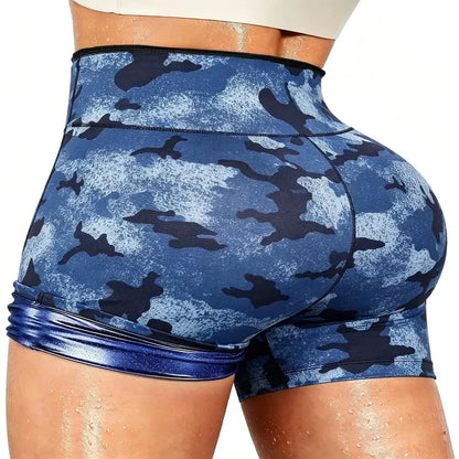 High Rise Active Shorts with Compression Support Wrap