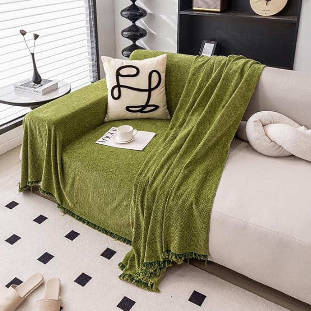 Simple Design Sofa Slipcover with Textured Fabric