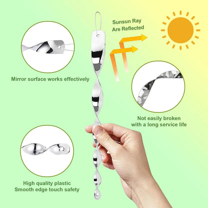 Hanging Rope Included for Reflective Spiral Rod - Bird Deterrent
