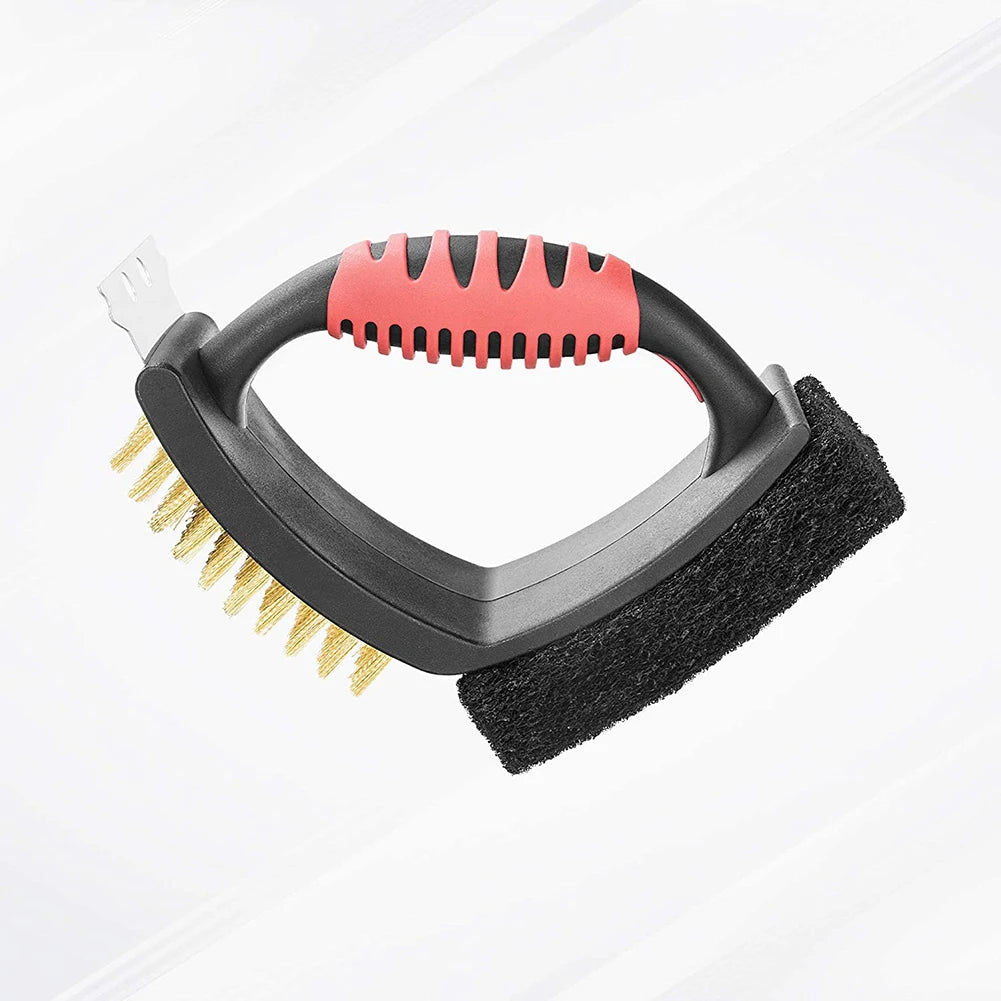 Ultimate Grill Cleaning Tool with Brass Bristles & Copper Blade