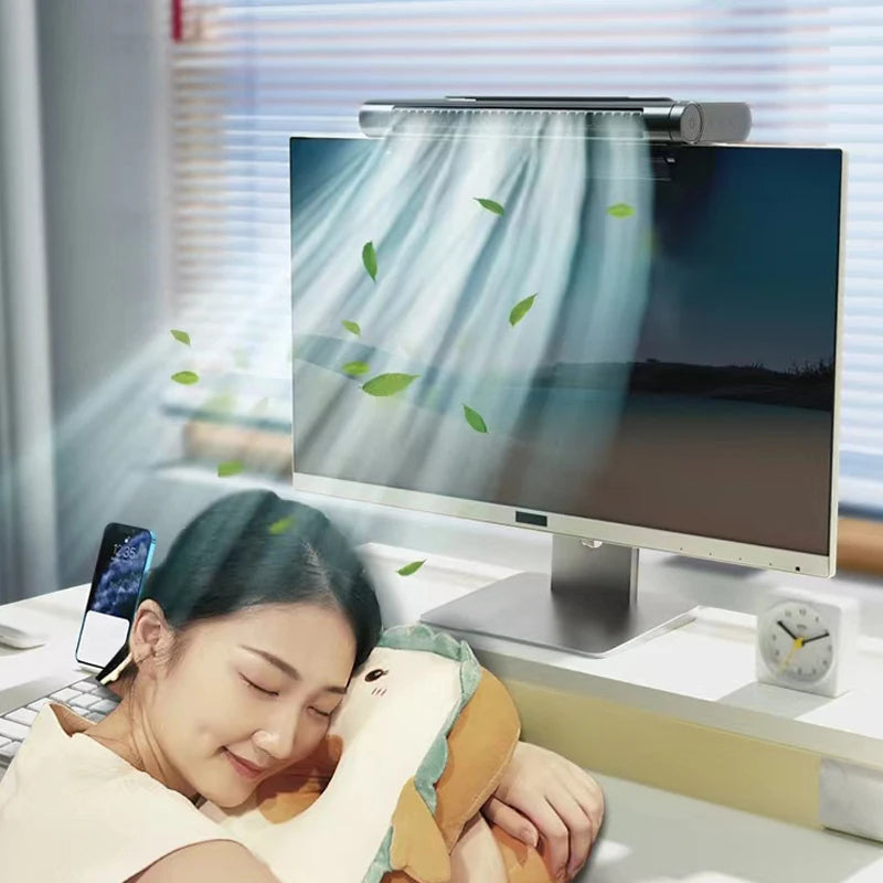 Personal Cooling Fan with Stepless Speed Control – USB Bladeless Desk Mount