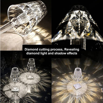 Sophisticated LED Table Lamp with Diamond-Inspired Glow