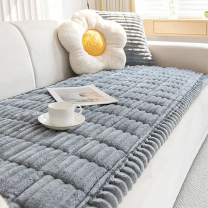 Protective Sofa Shield with Non-Slip Backing & Washable Fabric