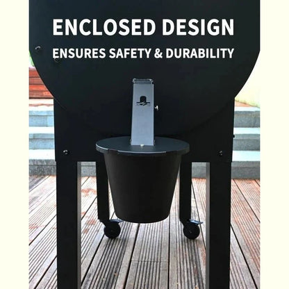 Pellet Grill Grease Catcher with Reusable Insert and Secure Lid