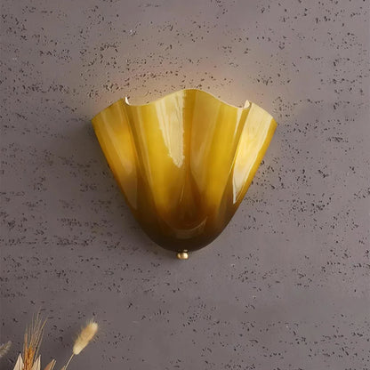 LED Wall Light in Art Deco Shell Design