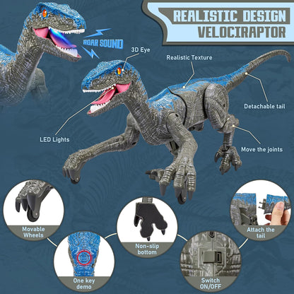 Remote-Controlled Dino Adventure Toy with Sounds & Lights