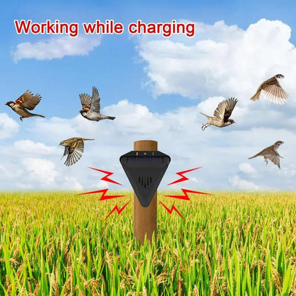 Solar-Powered Avian Deterrent with 13 Realistic Sounds