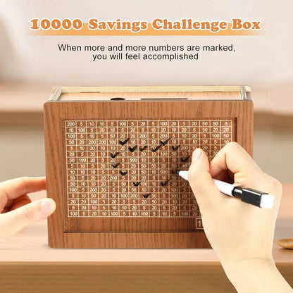 Smart Savings Organizer with Clear Acrylic Display and 9 Goals