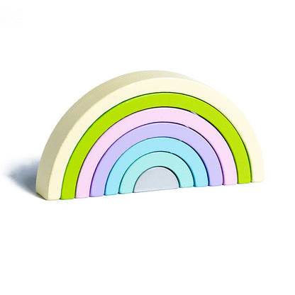 Colorful Rainbow Stacking Toy for Montessori Learning