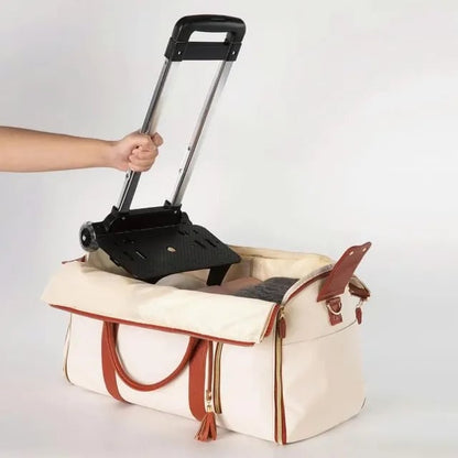 Smart Travel Carry-All with Garment Preservation and Rolling Mobility