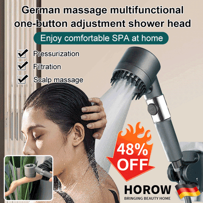 Revitalizing Showerhead with Enhanced Flow and 9-Stage Filtration