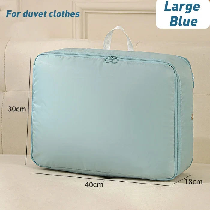 Space-Saving Compression Bag with Zipper and Water-Resistant Fabric