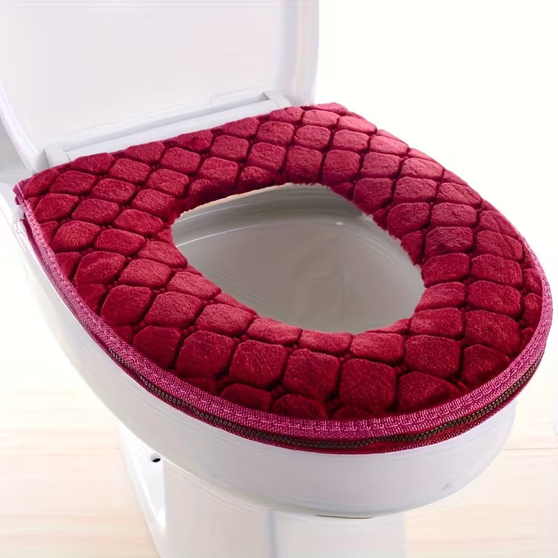 Waterproof Toilet Seat Cover with Soft Cushioned Fabric – Machine Washable
