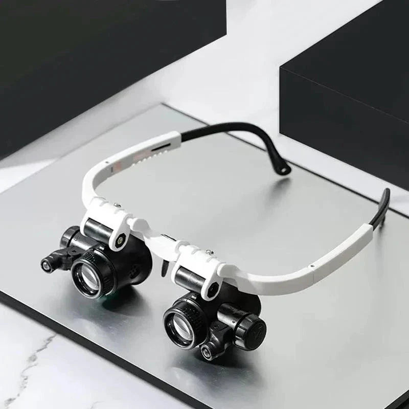 Versatile LED Magnifying Glasses with Adjustable Lenses & Lighting