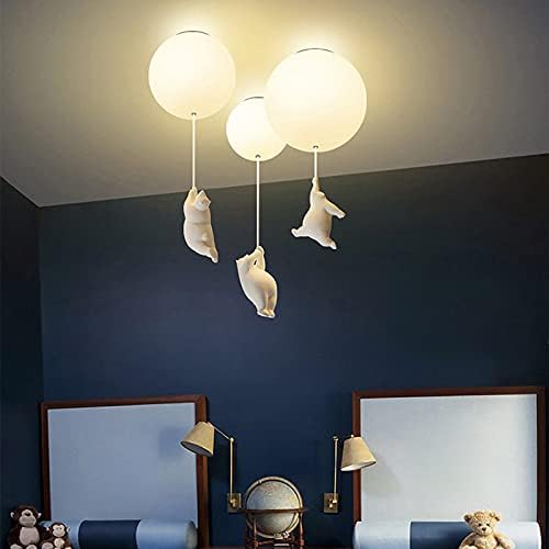 Cheerful Bear Balloon Ceiling Fixture for Children's Spaces
