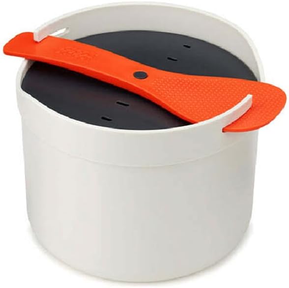QuickCook Microwave Rice Maker with Locking Handle & Strainer, 2L